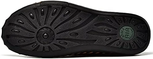 Vista 5 de LZDZN Zapatos casuales para hombre para hombre, mocasines de cuero, vestido para conducir, negro, marrón, amarillo, blanco, tamaño grande, ancho