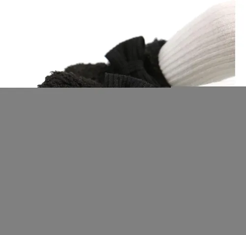 Vista 3 de Botas de nieve para bebés y niñas, para primeros caminos, de forro polar cálido para invierno, para recién nacidos, zapatos antideslizantes, Negro