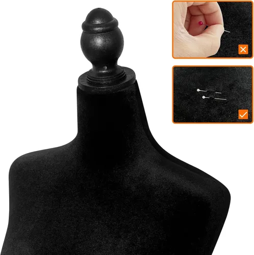 Vista 4 de Cuerpo de maniquí femenino, talla grande 10-12, vestido de maniquí femenino de altura ajustable de 61 a 67 pulgadas, cuerpo de maniquí con soporte