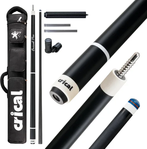 Vista 15 de CRICAL Carbon Fiber Pool Cue Stick 58in Low Deflection Billiard Cue 001-CL01-Azul