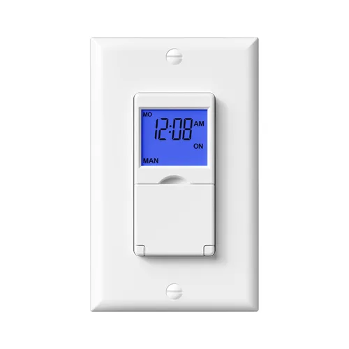 Vista 10 de BN-LINK Interruptor Temporizador Programable de Pared de 7 Días para Luces, Interruptor de Luz Digital Temporizador para Interiores, Polo Simple y 3