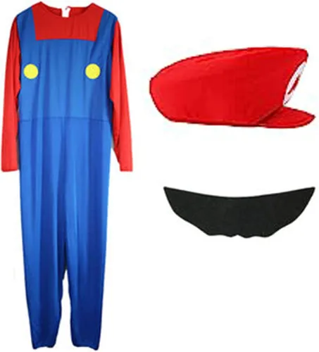 Vista 2 de VISVIC Disfraz de Super Brothers para Halloween, cosplay, clásico, unisex, para hombres, mujeres, adultos, niños y adolescentes