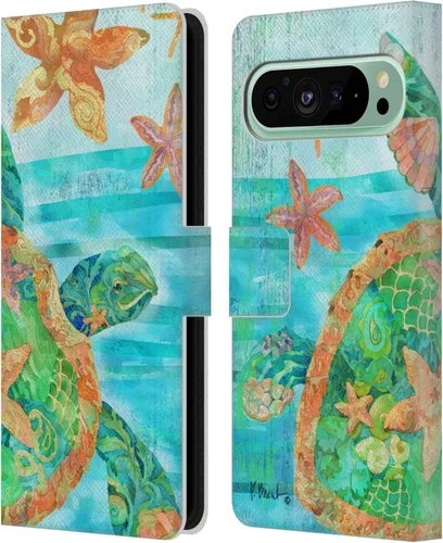 Vista 18 de Head Case Designs Officially Licensed Paul Brent Agate Mermaid Coastal Leather Wallet Case Compatible with Google Pixel 9 Pro XL