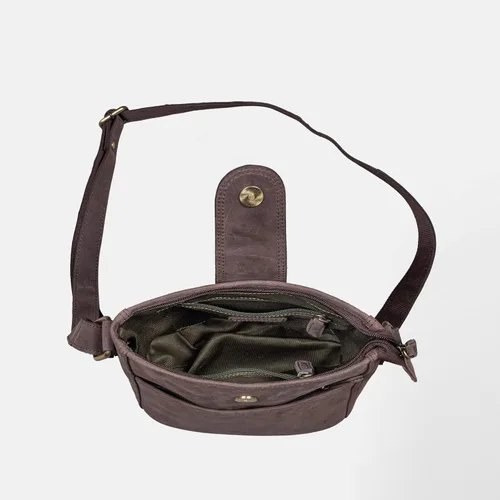Vista 4 de LEABAGS Bolso bandolera de cuero - Bolso vintage de cuero genuino de búfalo - Bolso de mensajero de hombro para hombres y mujeres Maletín Atenas