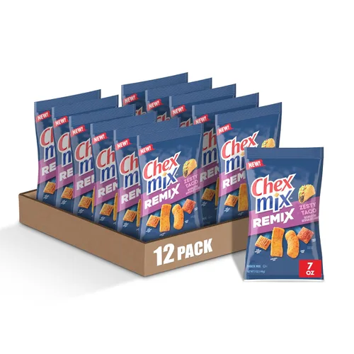 Vista 17 de Chex Mix Remix - Mezcla de bocadillos de pizza con queso, tamaño familiar