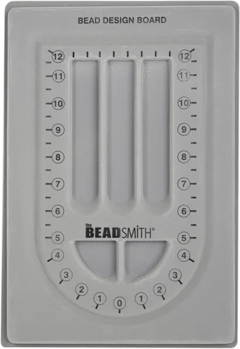 Vista 14 de The Beadsmith Mini tablero de cuentas, gris flocado, 4 canales rectos, 5 compartimentos empotrados, 7.75 x 11.25 pulgadas, tableros de diseño