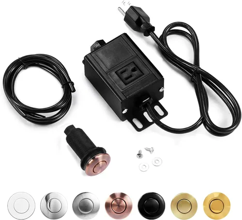 Vista 12 de CLEESINK - Kit de interruptor de aire para la parte superior del fregadero para eliminación de basura (2.5 pulgadas, negro)