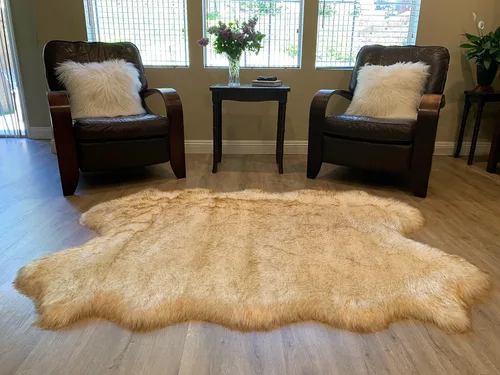 Vista 57 de LAMBZY Alfombra de pelo de oveja sintética, hipoalergénica, súper suave, sedosa para sala de estar, habitación de los niños, sofá