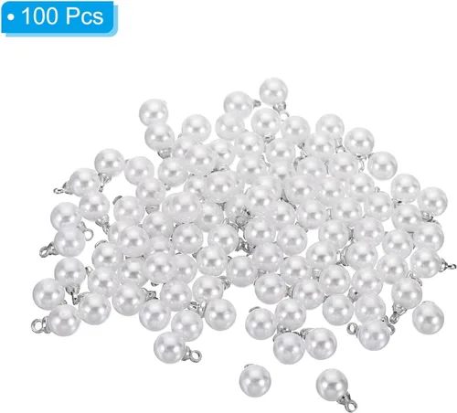Vista 3 de PATIKIL 100 cuentas de perlas de perlas de imitación para hacer joyas, pulseras, aretes, collares, decoraciones
