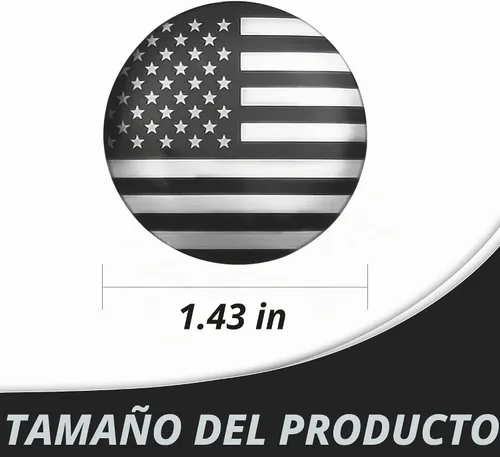 Vista 5 de Zhizhong Placa de Adorno del Selector de Dial Grabada con Emblema de Bandera Americana, Cubierta de Perilla del Interruptor de Cambios Compatible