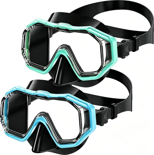 Vista 18 de Kids Swim Goggles 4‑16, 3‑Window Shatter‑Resistant Anti‑Fog, 180‑Degree Panoramic View with Nose Cover