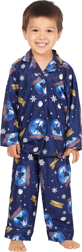 Vista 3 de The Polar Express - Conjunto de pijama para niños pequeños con botones al frente