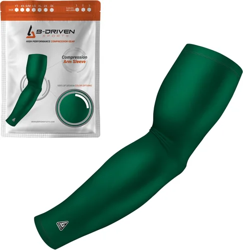Vista 26 de B-Driven Sports Manga de Compresión Pro-Fit para Brazo - Deportes Atléticos Baloncesto, Fútbol, Sóftbol, Carrera, Juegos, - nan (1 unidad)