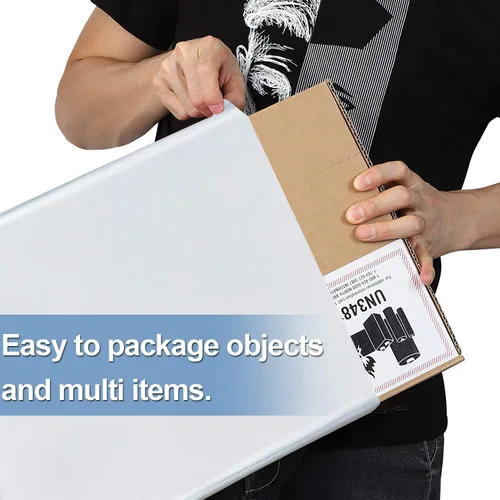 Vista 3 de Poly Mailers 11×15 pulgadas con asa, envío sobres bolsas con auto-adhesivo