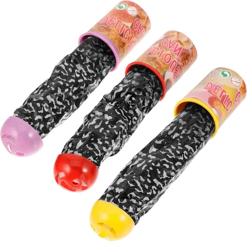 Vista 5 de Toyvian Juguete de serpiente con papas fritas, paquete de 3 juguetes de serpiente para saltar de primavera, juguete reutilizable para adultos, broma