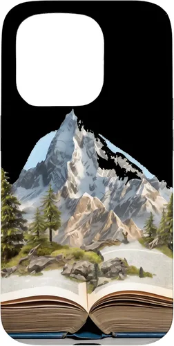Vista 14 de Funda de lectura para iPhone 12 Pro Max Book Mountain Nature Bookworm Reader Hiker