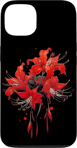 Vista 7 de iPhone 16 Red Spider Lily Funda de anime de manga estética japonesa japonesa