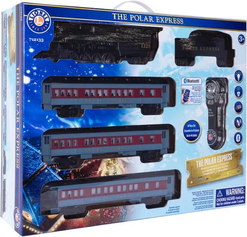 Vista 21 de Lionel El Expreso Polar Juego de Tren Batería Escala O con Control Remoto, Locomotora, Vagones de Tren y Pista con Sonidos Auténticos de Tren, Luces