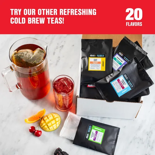 Vista 9 de Tiesta Tea - Infusión Fría de Manzanilla y Menta, Hoja Suelta, Mezcla Premium, Té Helado Sin Cafeína, 10 Paquetes de Infusión Fría, Rinde Una Jarra