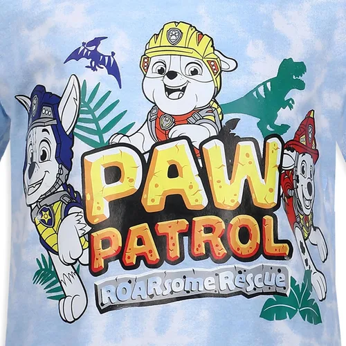 Vista 5 de Paw Patrol Nickelodeon Chase, Marshall and Rubble - Conjunto de camiseta y pantalón corto para niño