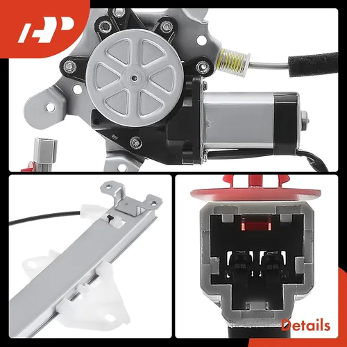 Vista 8 de A-Premium Elevalunas eléctrico compatible con Honda Fit 2006 2007 2008 L4 1.5L Hatchback trasero izquierdo con motor Compatible with Honda Fit