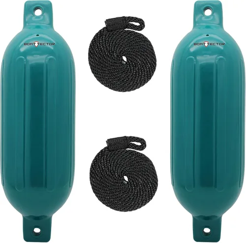 Vista 23 de Extreme Max 3006.7375 BoatTector Defensa Inflable Value Paquete de 2 - 4.5" x 16", Negro