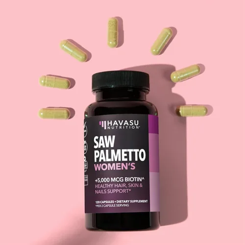 Vista 9 de Palma Enana para Mujeres con Biotina 5000 mcg - Potente Bloqueador de DHT para Apoyar la Salud del Cabello, la Piel y las Uñas - 120