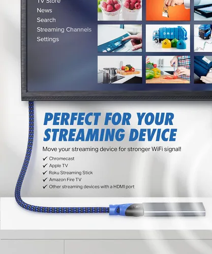 Vista 6 de Ultra Clarity Cables Cable de extensión HDMI 4K de 3 pies macho a hembra - 3 pies
