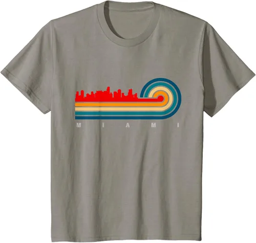 Vista 27 de Camiseta Retro City of Miami Florida, Negro