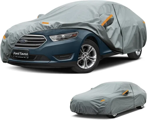 Vista 13 de Kayme Funda de Coche de Servicio Pesado Impermeable para Todo Tipo de Clima, Ajuste Personalizado para Tesla Model S, Cubierta Exterior Completa