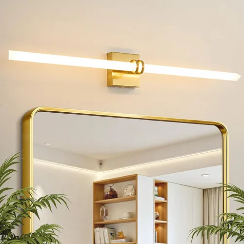 Vista 16 de Lámparas de baño, níquel cepillado de 18 W, LED de 360 °, iluminación completa, moderna aplique de pared lámpara de tocador con 5