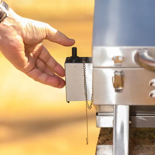 Vista 4 de [Usado] Masterbuilt Parrilla portátil de gas propano con patas plegables, rejilla de calentamiento con revestimiento cromado y 288 pulgadas
