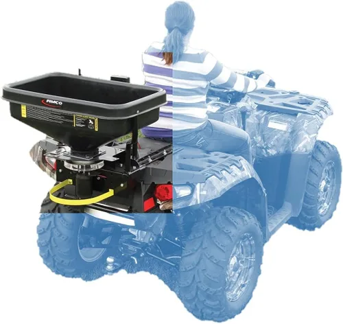 Vista 4 de FIMCO 5301845 ATV Esparcidor de material seco para distribución y transmisión, 12 V, tolva de polímero, 145 libras