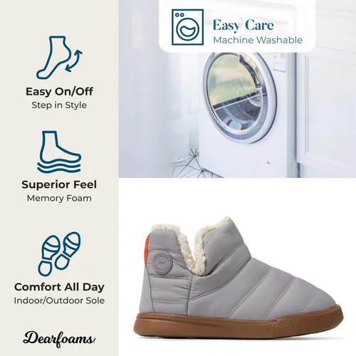 Vista 2 de Dearfoams Dara - Pantuflas deportivas de nailon para mujer