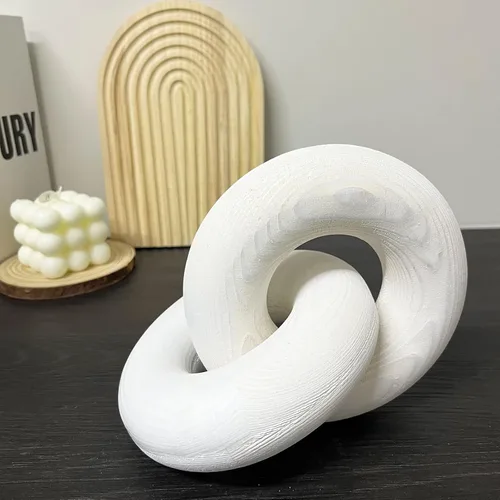 Vista 8 de Decoración de nudos, cadena de madera tallada a mano de 2 eslabones adecuada para dormitorio, sala de estar, decoración de cafetería (negro)