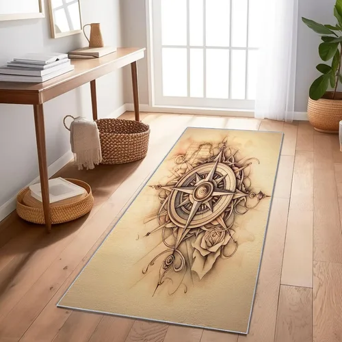 Vista 10 de Alfombra lavable para pasillo, alfombra de cocina de 2 x 5 pies, alfombra de entrada, estilo industrial, paneles de madera, textura suave Negro 6