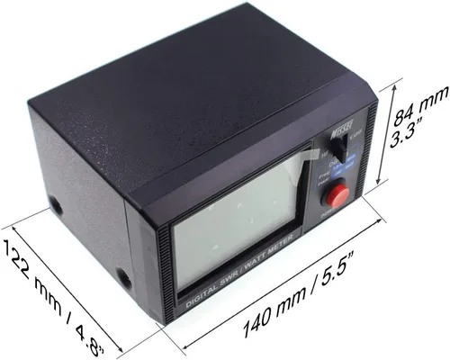 Vista 5 de NISSEI DG-503 - Medidor de potencia RF digital LCD de 3.5" SWR VSWR de onda corta HF 1.6-60MHz y VHF/UHF 125-525MHz 1-200W para radio de dos vías