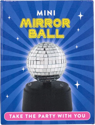 Vista 3 de Fizz Creations Mini Bola de Espejo de Disco LED – Luz de 5 Pulgadas Operada con Batería, Decoración de Fiesta Portátil, Lámpara de Ambiente