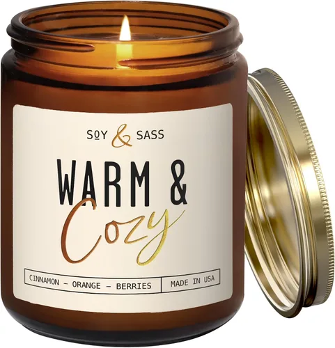 Vista 18 de Velas de Manzana y Canela, Vela de Manzana y Canela - 'Apple Cinnamon' Infundida con Aceites Esenciales I Velas de Soja Aromáticas Fuertes