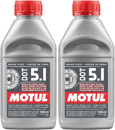 Vista 5 de Motul DOT 5.1 Líquido de Frenos Sintético - Fórmula sin Base de Silicona, Botella de 500ml (100951)