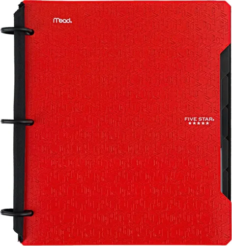 Vista 9 de Five Star Flex 29328 - Cuaderno recargable + aplicación de estudio, papel rayado universitario, anillos TechLock de 1 pulgada, bolsillos, pestañas