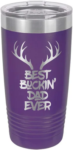 Vista 20 de Best BuCKIN Papá Ever-B - Vaso de bebida con pajita (20 onzas), color negro