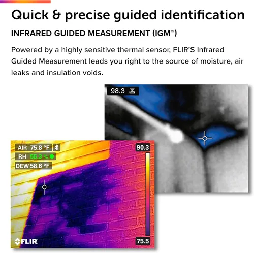 Vista 5 de FLIR MR160 - Higrómetro con imagen térmica - con IGM (Medición guiada por infrarrojos), con pin y sin pin