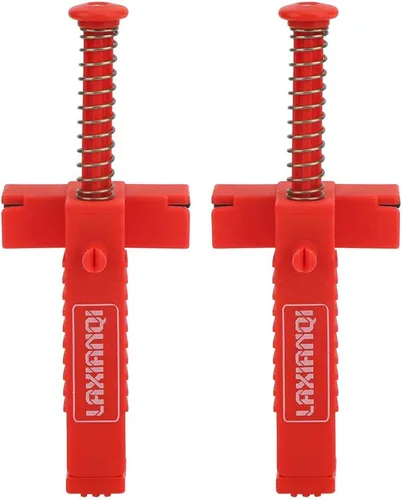 Vista 5 de Herramientas de fontanero de revestimiento de ladrillo 2PCS Herramienta de medición de nivelación de ladrillos para construcción de edificios (rojo)