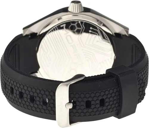 Vista 2 de Morphic Reloj de silicona negro y plateado para hombre MPH3401 M34 Series, NegroPlata, Movimiento de cuarzo