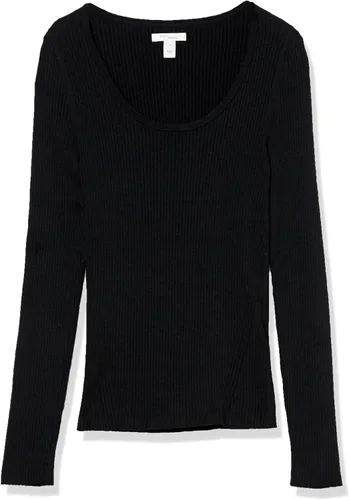 Vista 6 de Tienda Essentials Women's Fine Gauge Stretch Scoop Neck Long-Sleeve Sweater (Available in Plus Size)