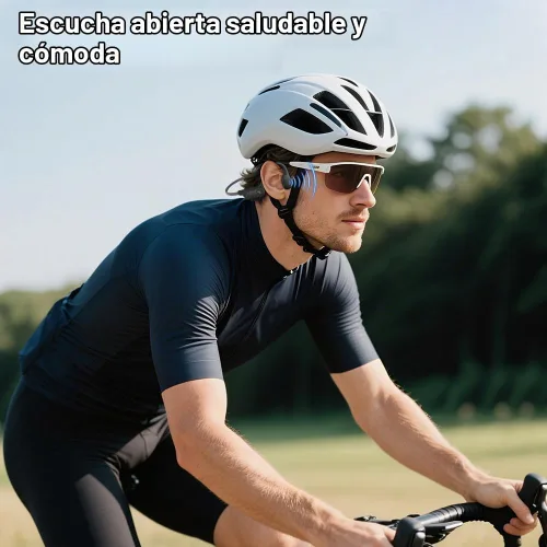 Vista 7 de Auriculares de Conducción Ósea, Auriculares de Oído Abierto Inalámbricos Bluetooth 5.4 con Micrófono, Auriculares IPX6 Impermeables para Deportes
