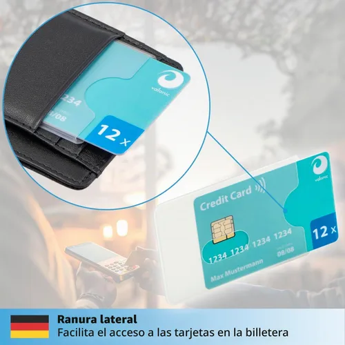 Vista 8 de valonic Fundas para tarjetas de crédito - Paquete de 12 - Fundas de plástico transparente resistentes - Fundas protectoras