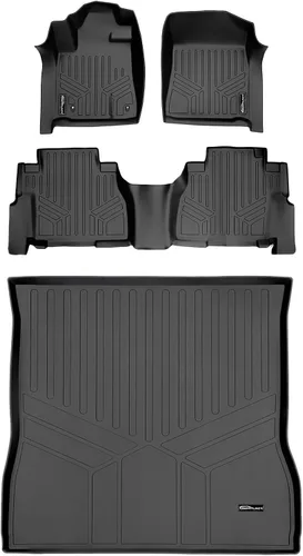 Vista 13 de MAXLINER Alfombrillas de suelo de ajuste personalizado de tercera fila, color negro, compatibles con Toyota Sequoia 2008-2022