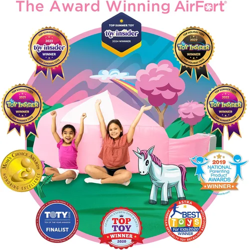 Vista 4 de El Original Patentado AirFort - Construye Un Fuerte en 30 Segundos, Fuerte Inflable para Niños, Tienda de Juegos para 3-14 Años, Un Playhouse Donde